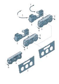 3C1820045A-Fresh air and heating Adjuster  For air conditioners with semi-automatic regulation Vehicle 