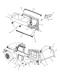 68139994AA-SEAL LIFTGLASS LOWER TO BODY