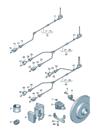 3C0927903A-Sensor, speed Wiring harness  For band a. B .s (ABS) of the car