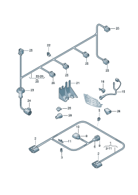 1TD971095-Harness, bumper D-30.11.2010