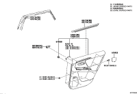 681730R090-WEATHERSTRIP, REAR DOOR GLASS, INNER, RH/LH