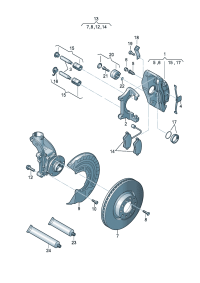 1K0615123J-Housing assy-caliper
