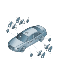 4H0959793M-Door control unit Retainer * order box with only color mark * * *