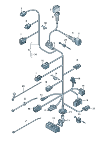 4H0971029MQ-Harness-door For belt door tension Vehicle type, accessory
