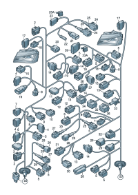 4H1971192-Cord, adapter Control unit, Night vision system