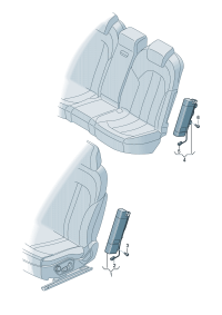 4H0880242C-Unit, side air bag [Note] * * * * * * **Install now only * * **Order when ordering * *  