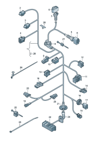 4H0971687CJ-Harness-door For belt door tension Vehicle type, accessory