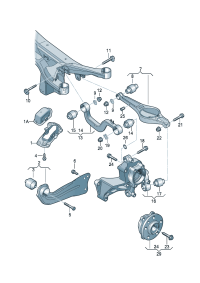 1K0505541B-RUBBER MOUNTING/A4/A6/A8/2009