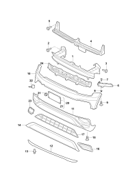 3CG807109C-Reinf, for bumper mounting
