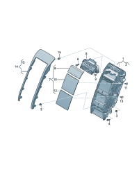 4H4862841-Tray Glove box, rr. seat back