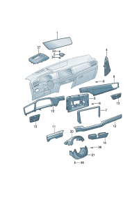 3CG858416D6CO-Strip assy, instrument panel