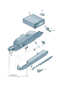 8J1857096C6PS-Glove box assy