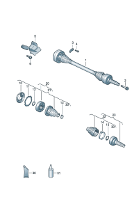 3D0501203-Band f joint Shaft, half swing