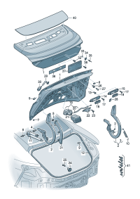 4J3827025B-Cover, rr. hatch