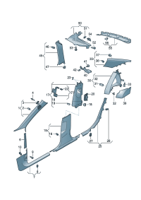 4K9867246K3GX-Trim, D-pillar (ghost (black))