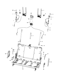 68281220AB-FRAME REAR SEAT BACK AND CUSHION ASSEMBLY