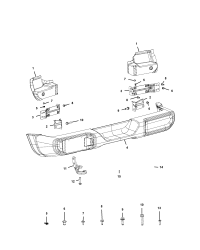 68295344AA-BRACKET REAR BUMPER