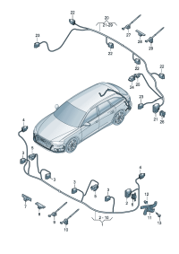 4K5971095A-Harness, bumper