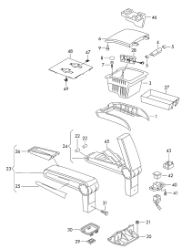3D0864209E5H2-Armrest (upper part) dark apricot