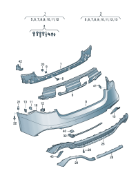 4K8807067GGRU-Cover, bumper (primer)