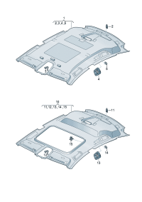 4K8867505F3FW-Moulding headlining For car models with sliding roof  D -20.03.2023