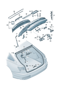 4K9827025B-Cover, rr. hatch