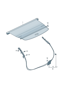4K9863560-Drive unit, Lid, luggage compartment