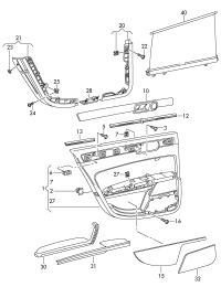 3D78533312ZZ-Garnish, for door trim chrome