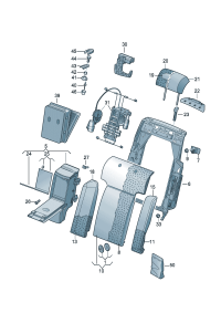 3D5886879F-Lumbar support with massage function, Actuator assy