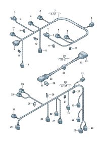 3D0971095CT-Harness, bumper For use with parking assist Vehicle type