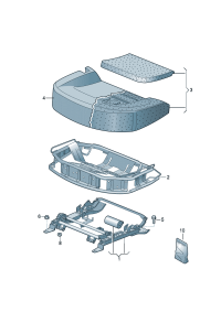 3D5885111F-Tray assy Adj)