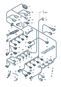 3D0971824G-Duct-cable Connector Ignition coil Plug sub-assy