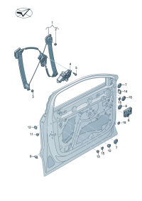 4KE837461-WINDOW WINDER LH FRT/A6