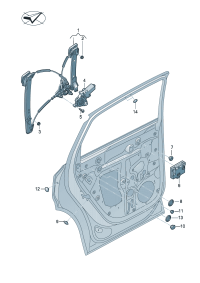 4KC839461-WINDOW WINDER LH FRT/A6