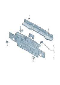 3ED813301-Panel, rear end Sensor assy
