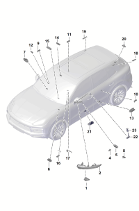 974947411A-Lamp Door assy-rr, lh Cover, rr. hatch