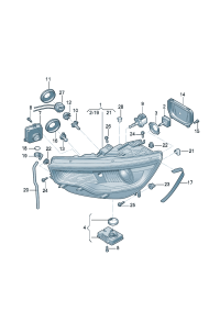 4GD941005A-Headlamp, Bulb-gas discharge  (For traffic only) Special item-----
