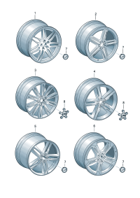 4H0601025AE-Wheel rim-aluminium alloy  Colour code: