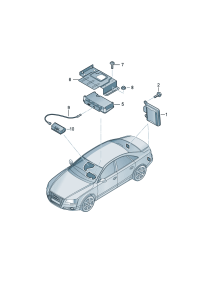 4H0907566F-Control unit, Accessory system-lane change