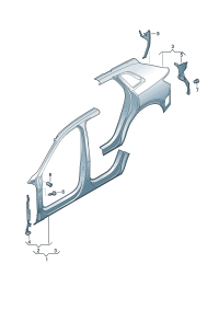 4KE809839-Beam assy-a/ B Trim