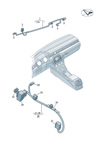 3G0971641B-Harness, for center Engine mounting kit