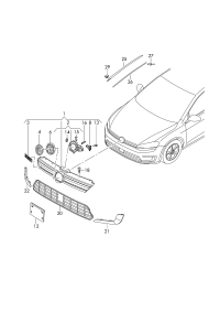 5GE853651HCYR-Radiator grille