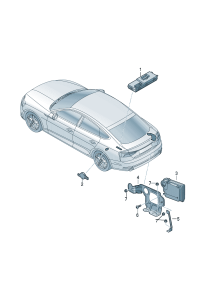 4KE959107B-Control unit, for rear hatch cover