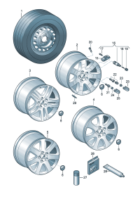 4L0601025B-Wheel rim-aluminium alloy  Colour code: