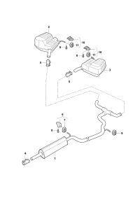 3GB253609G-Muffler assy-rr