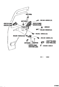 6920660040B1-HANDLE SUB-ASSY, FRONT DOOR INSIDE, LH