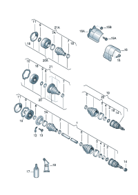 1J0407271Q-Band f joint Shaft, half swing