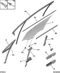 9806036880-Weatherstrip, door sill, outer