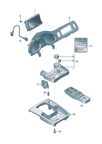 4L0919614C-Multi-media system-MMI- Operating unit with lever  D-07.11.2011