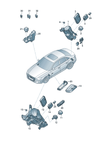 8W0971845A-Mounting Bracket, fuse And Holder, relay